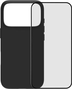 BlueBuilt Protective Back Cover met MagSafe iPhone 17 Pro Zwart + BlueBuilt iPhone 17 Pro Screenprotector Glas