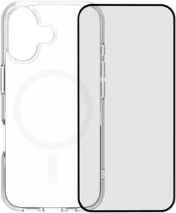 BlueBuilt Protective Back Cover met MagSafe iPhone 17 Transparant + BlueBuilt iPhone 17 Screenprotector Glas