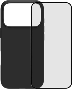 BlueBuilt Back Cover iPhone 17 Pro Zwart + BlueBuilt iPhone 17 Pro Screenprotector Glas