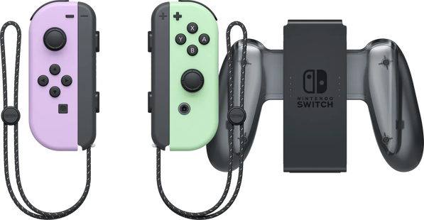 Nintendo Switch Joy-Con Pastel Set Paars/Groen + Nintendo Switch Joy-Con Charge Grip