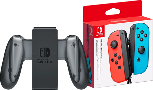 Nintendo Switch Joy-Con set Rood/Blauw + Nintendo Switch Joy-Con Charge Grip