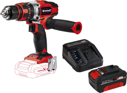 Einhell TE-CD 18/48 Li-i Solo + Einhell 18 V/4.0 Ah Starter Kit - Power X-Change