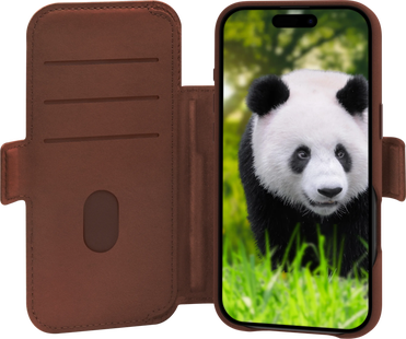 DBramante1928 Lynge iPhone 17 Air Book Case Leer met MagSafe Bruin