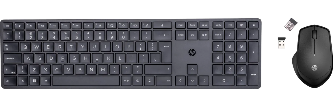 HP 450 Draadloos Toetsenbord Qwerty + HP 280 Silent Draadloze Muis