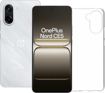 OnePlus Nord CE 5 128GB Wit 5G + BlueBuilt Back Cover Transparant
