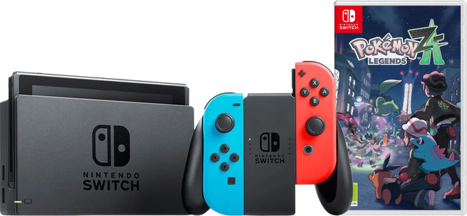 Nintendo Switch Rood/Blauw + Pokémon Legends: Z-A