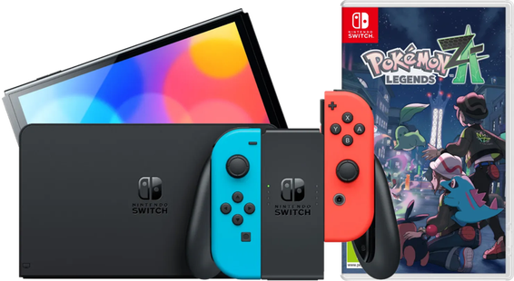 Nintendo Switch OLED Blauw/Rood + Pokémon Legends: Z-A
