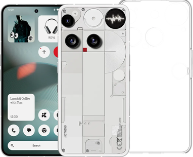 Nothing Phone (3) 512GB Wit 5G + Just in Case Back Cover Transparant