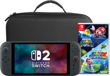 Nintendo Switch 2 + Super Mario Galaxy 1+2 + BlueBuilt Travelcase