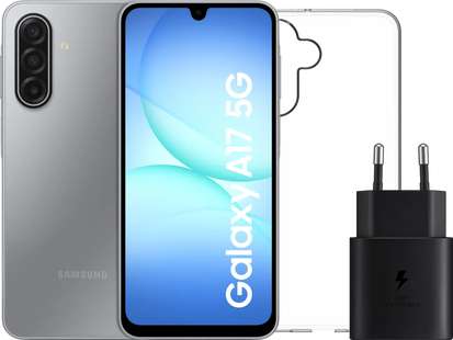 Samsung Galaxy A17 128GB Grijs 5G + Accessoirepakket