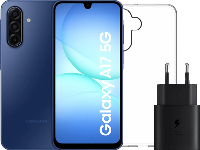 Samsung Galaxy A17 128GB Blauw 5G + Accessoirepakket