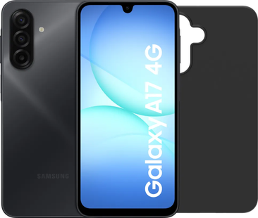Samsung Galaxy A17 128GB Zwart 4G + BlueBuilt Back Cover Zwart