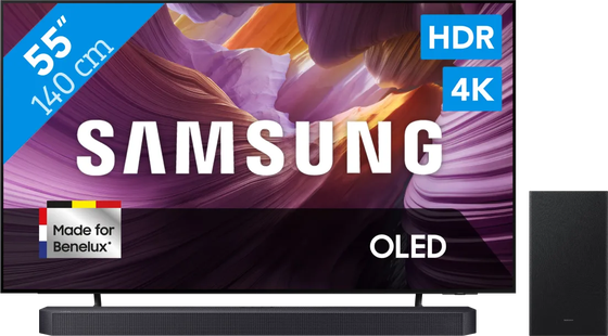 Samsung 55 OLED 4K S85F (2025) + Samsung HW-Q600F Zwart