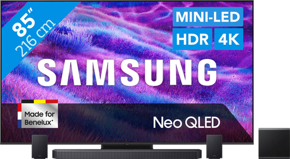 Samsung 85 Neo QLED QN80F 4K (2025) + Samsung HW-Q930F Zwart