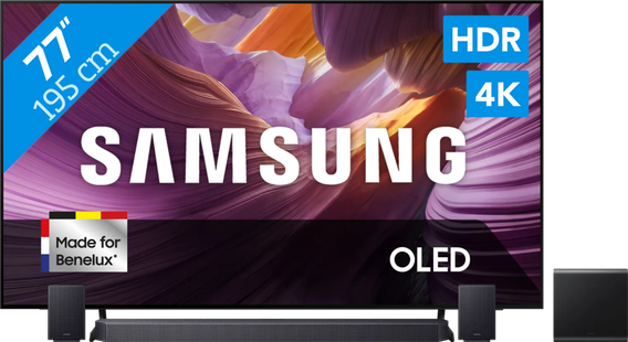 Samsung 77 OLED 4K S85F (2025) + Samsung HW-Q930F Zwart