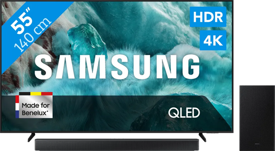 Samsung 55 QLED 4K Q7F4 (2025) + Samsung HW-B66CF Zwart