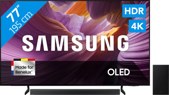 Samsung 77 OLED 4K S85F (2025) + Samsung HW-B750F Zwart