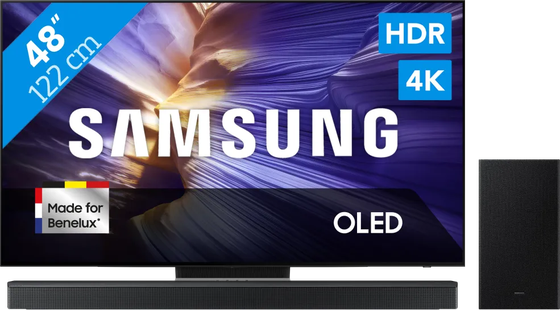 Samsung 48 OLED S90F (2025) + Samsung HW-B750F Zwart