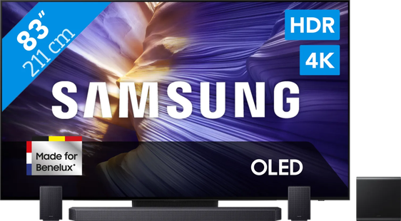 Samsung 83 OLED S90F (2025) + Samsung HW-Q930F Zwart