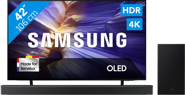 Samsung 42 OLED S90F (2025) + Samsung HW-B750F Zwart