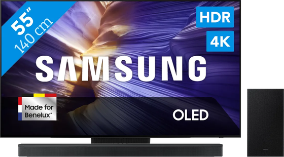 Samsung 55 OLED S90F (2025) + Samsung HW-B750F Zwart