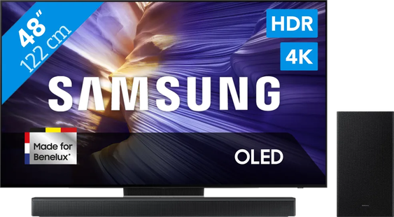 Samsung 48 OLED S90F (2025) + Samsung HW-B66CF Zwart