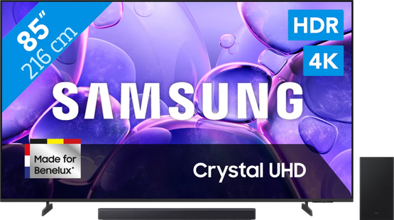 Samsung 85 Crystal UHD U8070F (2025) + Samsung HW-B450F Zwart
