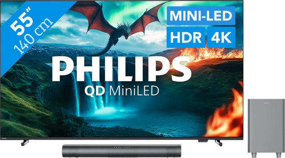 Philips Ambilight 55'' MLED810 4K (2025) + Philips TAB6100