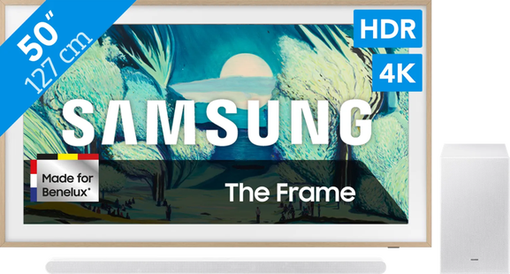 Samsung 50 The Frame LS03FA (2025) + Samsung HW-S701D Wit (2024)