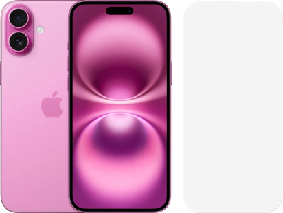 Apple iPhone 16 Plus 256GB Roze + BlueBuilt Screenprotector Glas