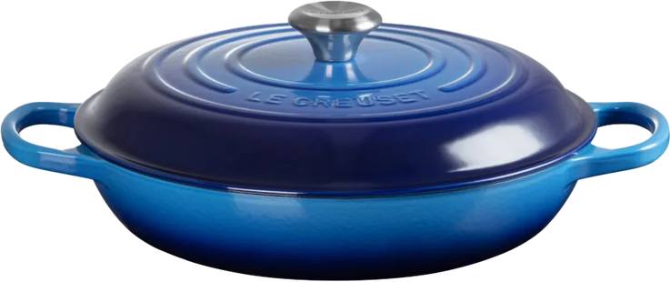 Le Creuset Signature Campagnard braadpan 30 cm azure