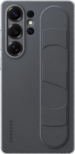Samsung S25 Ultra Standing Grip Back Cover Zwart