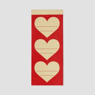 Hartvormige zelfklevende cadeaulabels - 15 stuks