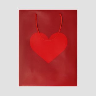 Geschenktas met rood hart