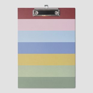 Klembord. Met papieren onderleggers