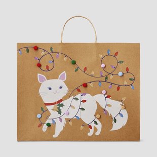 Geschenktas met pompons