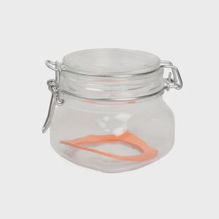 Beugelpot, glas, vierkant, 0,5 l