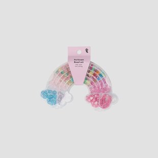 Regenboog kralenset met koord