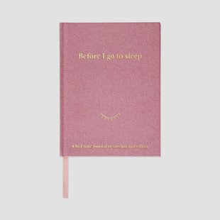 Dagboek voor het slapengaan met linnen omslag - Engels
