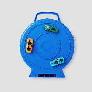 Opbergen van speelgoedauto's met 3 auto's