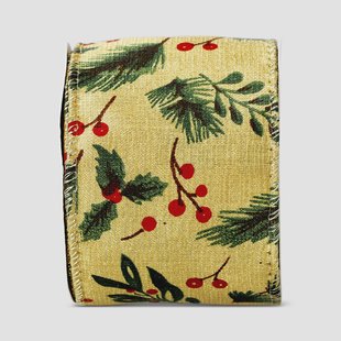 Breed lint met hulstprint - 3 m