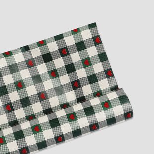 400 cm knutselpapier - Ruitjes en hartjes