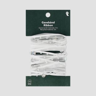 Wit lint met parels - 2 m