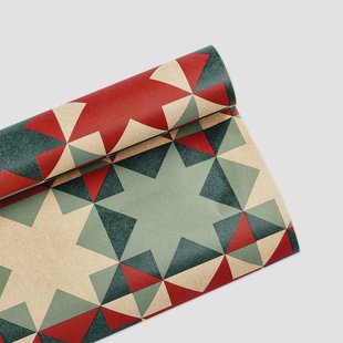 400 cm knutselpapier - Kerststerren