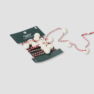 Lint met witte pompons - 2 m
