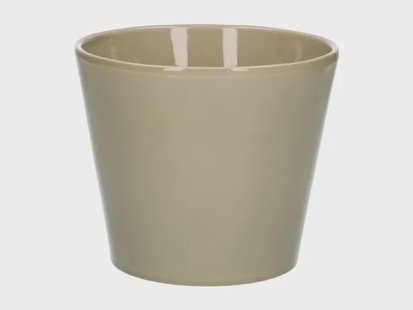 Bloempot, aardewerk, zachtgroen,&Oslash; 15,5 cm