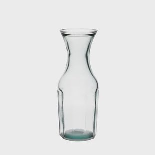 Karaf met facetten, gerecycled glas, 1 liter