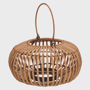 Lantaarn, rotan, naturel,&Oslash; 21 x 12 cm