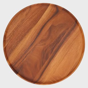 Dienblad, acaciahout,&Oslash; 45 X 2 cm