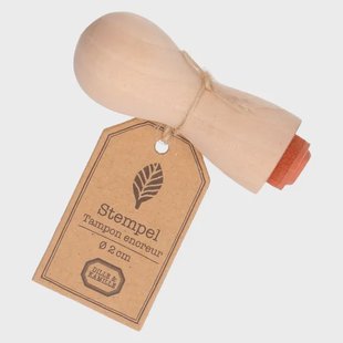 Stempel, beukenhout, blaadje,&Oslash; 2 cm